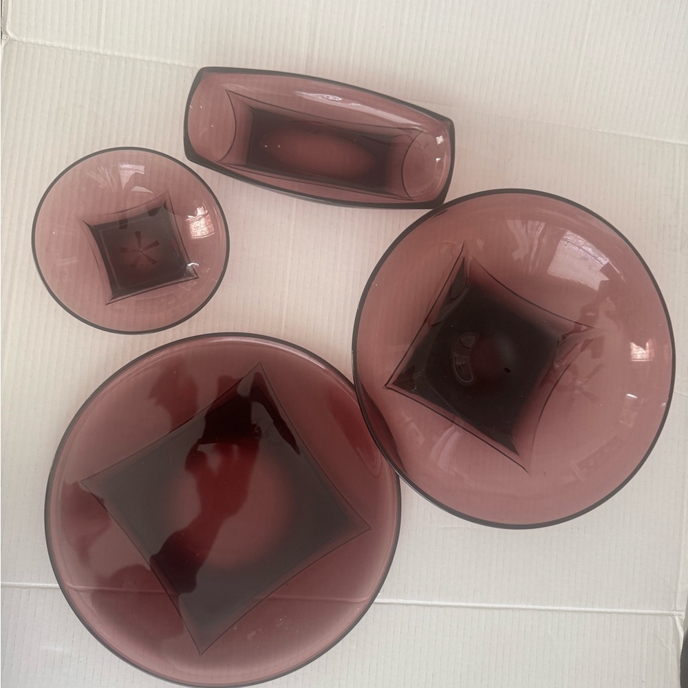 Vintage Hazel Atlas Amethyst Set